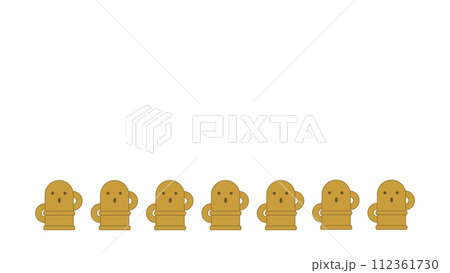 シンプルなかわいい埴輪のイラスト シンプルなかわいい埴輪のイラスト 112361730