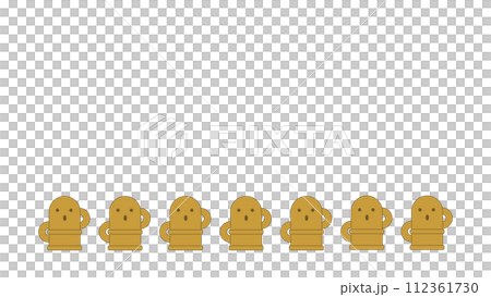 シンプルなかわいい埴輪のイラスト シンプルなかわいい埴輪のイラスト 112361730