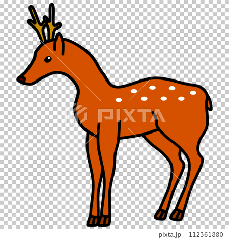 鹿的流行可愛插畫 鹿的流行可愛插畫 112361880