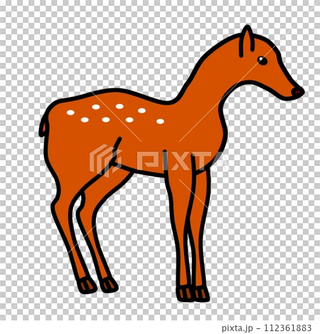 一隻母鹿的流行可愛插圖 一隻母鹿的流行可愛插圖 112361883