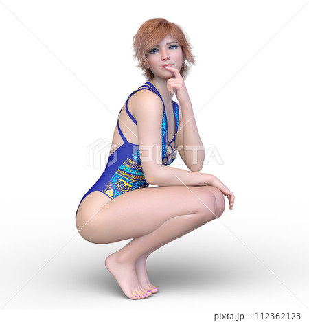 水着姿の女性 水着姿の女性 112362123