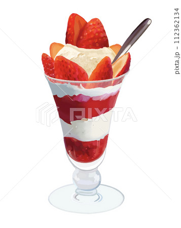 フルーツパフェ（いちご）スプーン付き 112362134