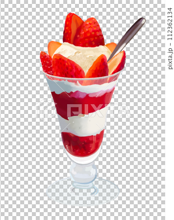 フルーツパフェ（いちご）スプーン付き 112362134
