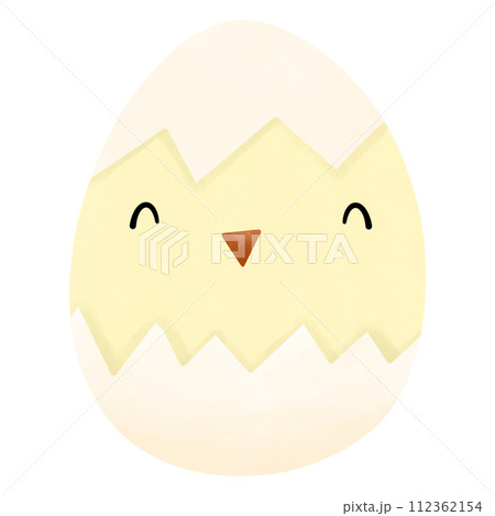 Baby chick in easter egg 112362154