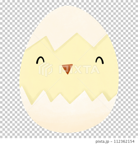 Baby chick in easter egg 112362154