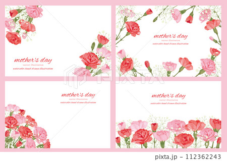 シームレスな薔薇のフレームセット 112362243