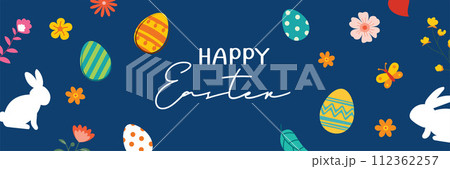Happy easter egg greeting card background template.Can be used for cover, invitation, ad, wallpaper,flyers, posters, brochure. Happy easter egg greeting card background template.Can be used for cover, invitation, ad, wallpaper,flyers, posters, brochure. 112362257