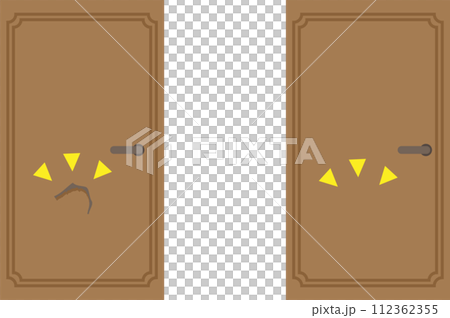 修復門上的洞的圖像材料 112362355