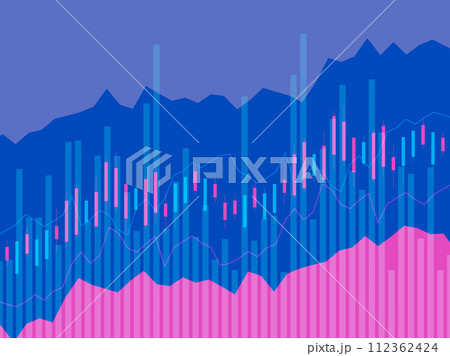 株価のコンセプチュアルなグラフィック 112362424