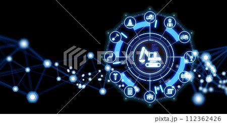工事関連のグラフィックアイコン 112362426