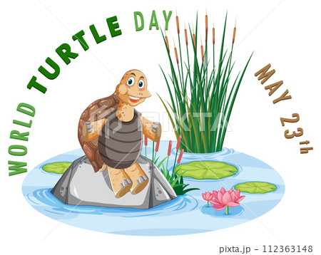 Celebrating World Turtle Day Illustration 112363148