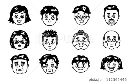 いろいろな人物のセット 112363446