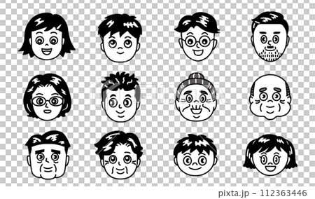 いろいろな人物のセット 112363446