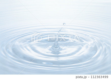 水面に落ちる水滴. 112363499