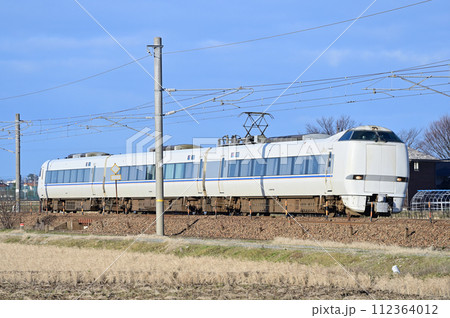 北陸本線　美川ー加賀笠間　JR西日本　681系　W12編成（金沢）　おはようエクスプレス 112364012
