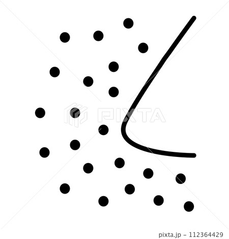 Air breath particle pollution flat outline 112364429