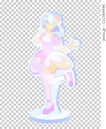 アクリルスタンドのグッズのイラスト	 112364446