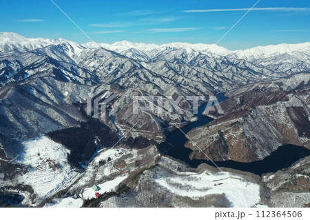 水上温泉上空からの空撮 水上温泉上空からの空撮 112364506