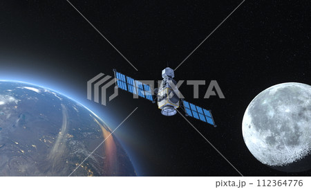 人工衛星と地球 人工衛星と地球 112364776