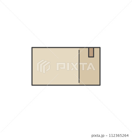 シンプルなダンボールのイラスト素材 シンプルなダンボールのイラスト素材 112365264