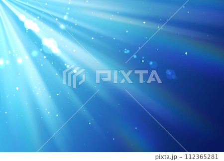 背景素材_光_青 112365281