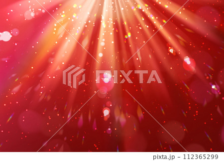 背景素材_光_赤 112365299