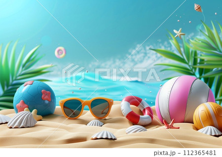 Summer feeling background 112365481