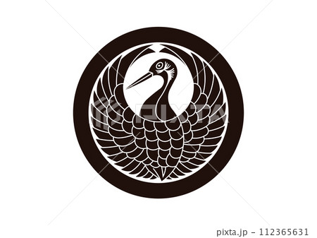 丸に鶴の丸 丸に鶴の丸 112365631