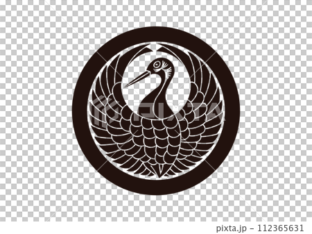 丸に鶴の丸 丸に鶴の丸 112365631