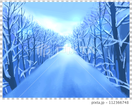 Snow-covered road Snow-covered road 112366748