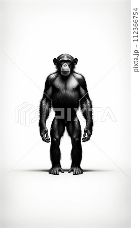 静かに立つチンパンジーのイラスト素材 [112366754] - PIXTA