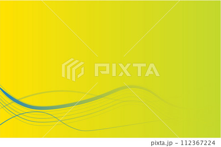 黄色い波線背景 黄色い波線背景 112367224