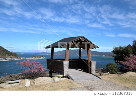 上関城山歴史公園から上関海峡展望(山口県熊毛郡上関町) 112367313