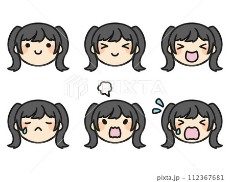 ツインテールさんといろいろな表情セット 112367681