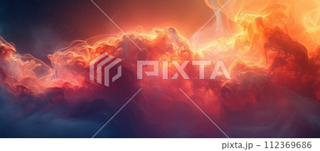 Light leaks illuminating abstract grids within kaleidoscopic smoke effects. Light leaks illuminating abstract grids within kaleidoscopic smoke effects. 112369686