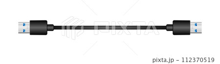 横向きの変換ケーブル_USB Type-A 3.0_オス_オス 112370519