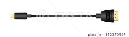 横向きの変換ケーブル_USB Type-C_オス_HDMI Type-A_オス 112370543