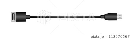 横向きの変換ケーブル_USB Type-A 2.0_メス_Micro USB Type-B 横向きの変換ケーブル_USB Type-A 2.0_メス_Micro USB Type-B 112370567