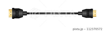 横向きの変換ケーブル_HDMI Type-A_オス_Mini HDMI Type-C_オス 112370572