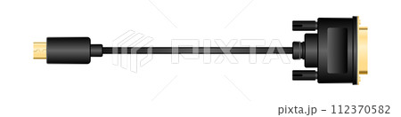 横向きの変換ケーブル_MiniDisplayPort_オス_DVI24ピン(DVI-D)_オス 112370582