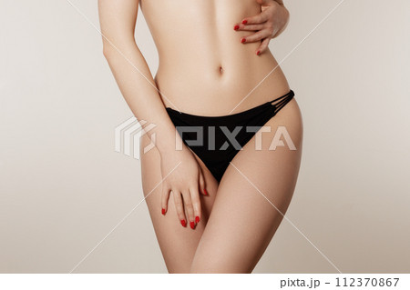 Slim figure. Perfect female body, slimming concept 112370867
