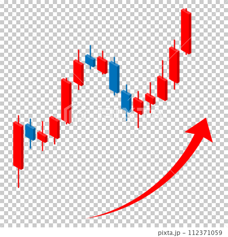等距上升圖表的插圖。外匯、投資材料。沒有主線。 112371059