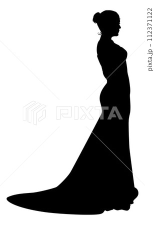 Bride Bridal Wedding Dress Silhouette Woman Design 112371122