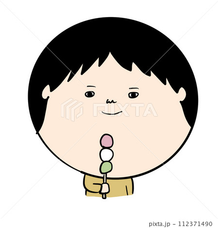 3色団子を食べる人のイラスト素材 [112371490] - PIXTA