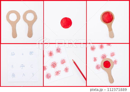 a cardboard magnifying glass craft for kids play, handmade loupe toy, process art, paper craft, easy craft ideas, how to make, DIY, 112371889