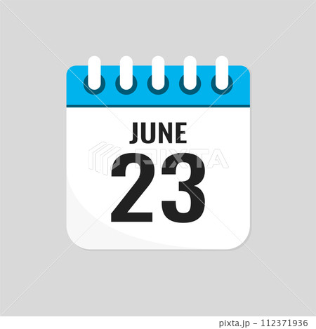 Icon page calendar day - 23 June 112371936