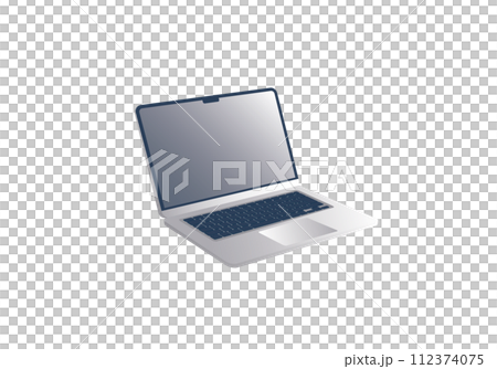 Laptop computer diagonally in front Laptop computer diagonally in front 112374075