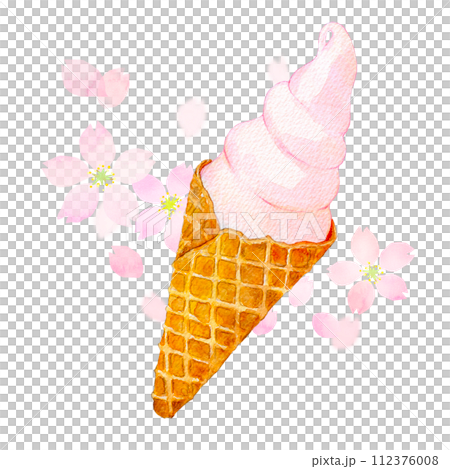 櫻花軟式服務水彩插圖 112376008