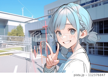 女子高生・中学生イメージ「AI生成画像」 112376847