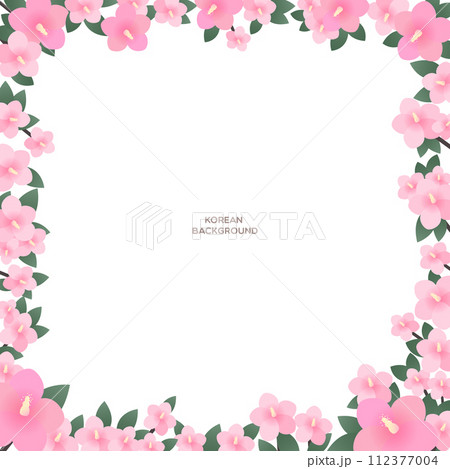 A frame with a background of Korean hibiscus 112377004